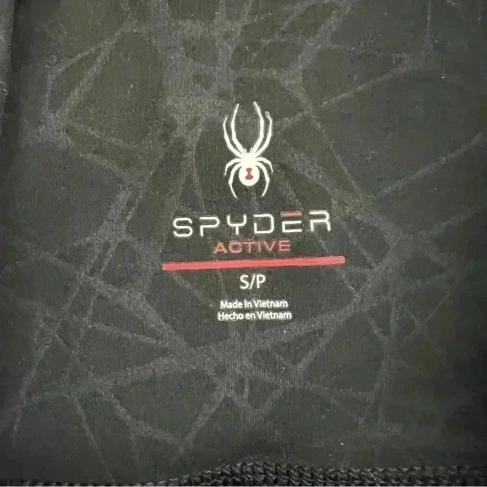 Spyder Active Performance High Rise Tight Fit Leggings Black Women’s Size Small